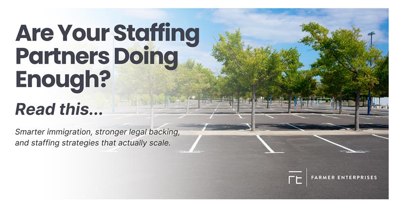 Empty parking lot without employees